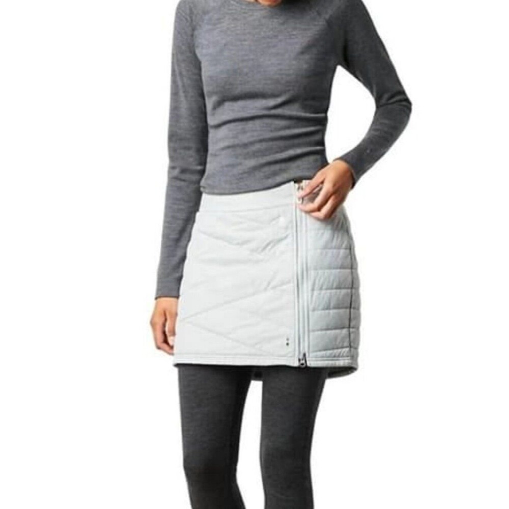 Smartwool Smartloft 120 Puffer Mini Skirt Size Small White Ash